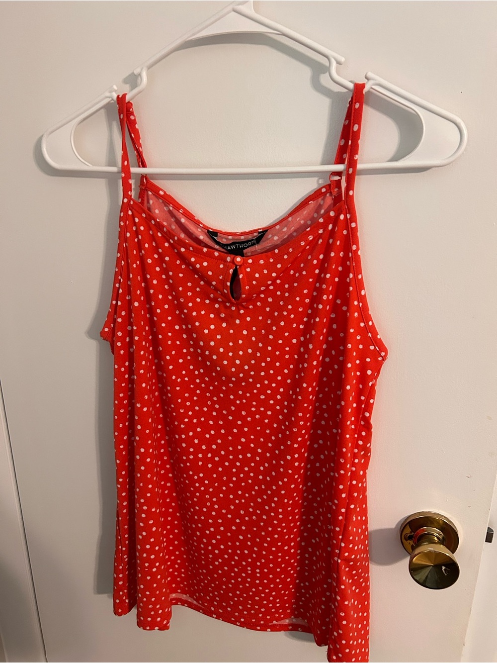 41 Hawthorn Red Polka Dot Camisole Tank
